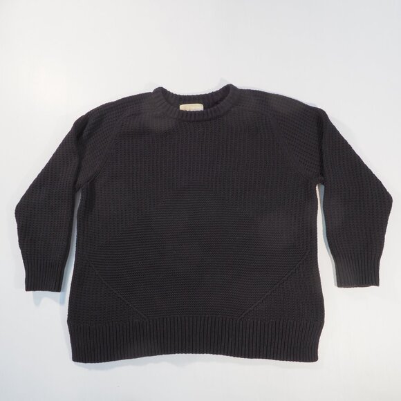 Michael Kors Sweater Women Extra Large Black Chunky Cable Knit Oversized Loose - Picture 9 of 9